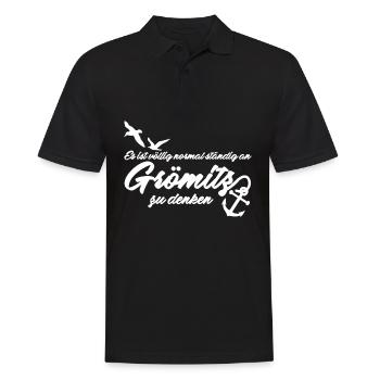 Grömitz - Männer Poloshirt - Schwarz - Vorne - Kai (181cm)