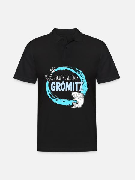 Grömitz Urlaub Ostsee - Männer Poloshirt - Schwarz
