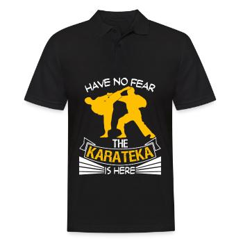 Karate Spruch Kampfsport - Männer Poloshirt - Schwarz - Vorne - Kai (181cm)