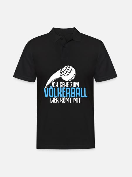Völkerball - Männer Poloshirt - Schwarz