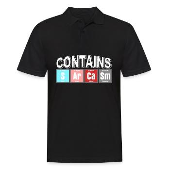 Sarcasm saying joke with irony - Men's Polo Shirt - black - Front - Kai (181cm)