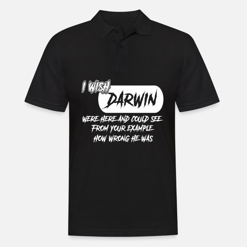 Sarcasme Darwinisme Dire avec ironie - Polo Homme - noir