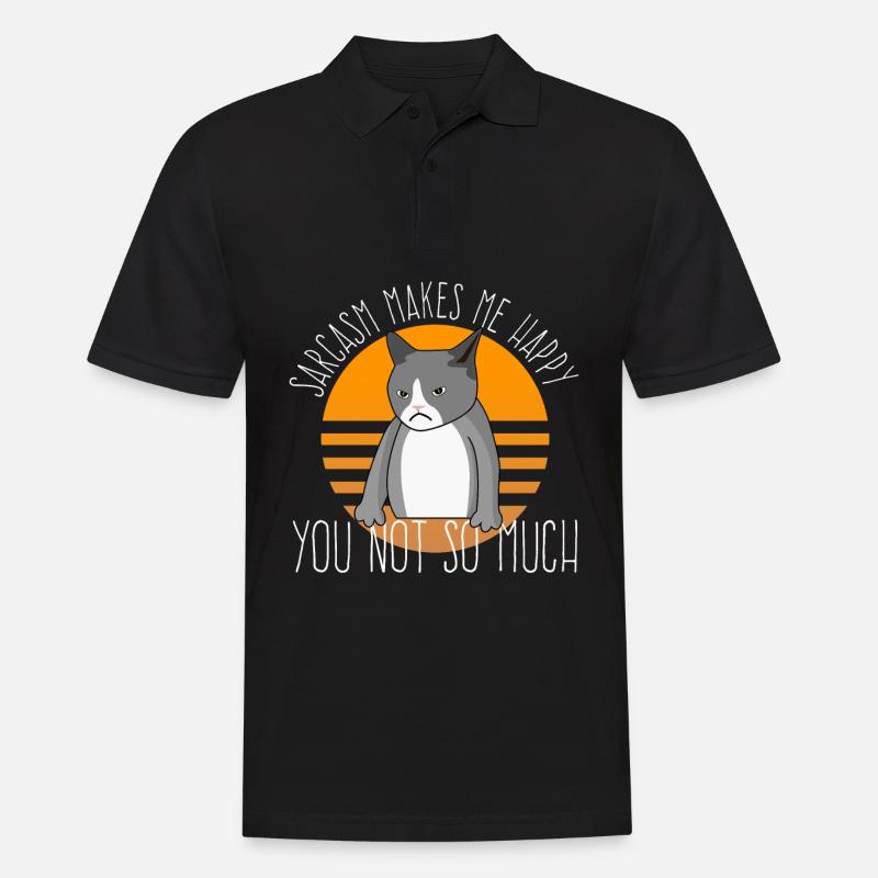 Sarkasmus lustiger Spruch Ironie - Männer Poloshirt - Schwarz