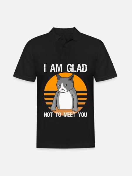 Sarkasmus gemeine Katze Spruch Ironie - Männer Poloshirt - Schwarz