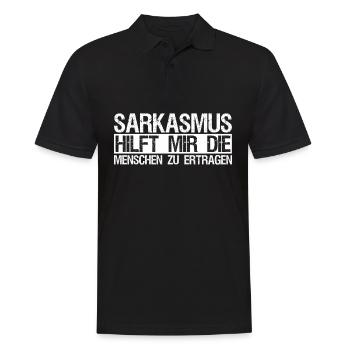 Sarkasmus Ironie lustiger Spruch - Männer Poloshirt - Schwarz - Vorne - Kai (181cm)