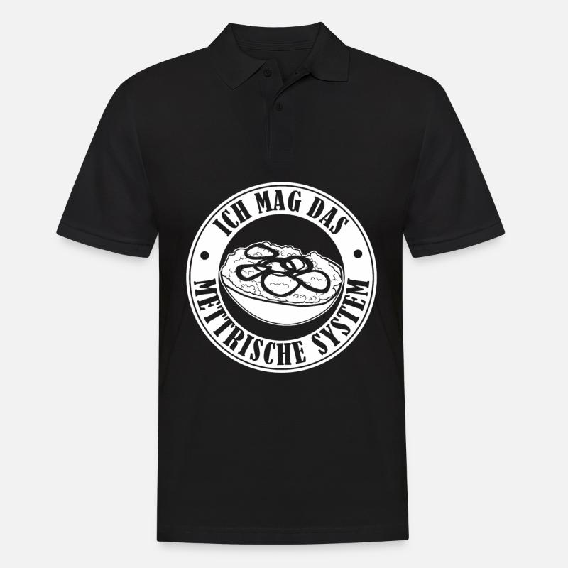 Mettbrötchen Hackfleisch Mettigel Mett - Männer Poloshirt - Schwarz