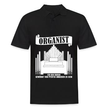 Orgel Pfeifen Organist Orgelspieler - Männer Poloshirt - Schwarz - Vorne - Kai (181cm)