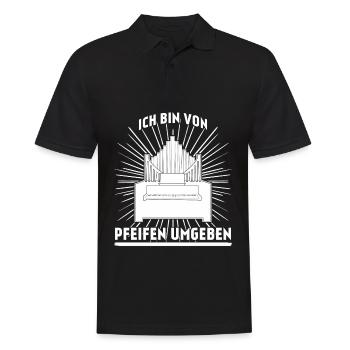 Orgel Pfeifen Orgelspieler Organist - Männer Poloshirt - Schwarz - Vorne - Kai (181cm)