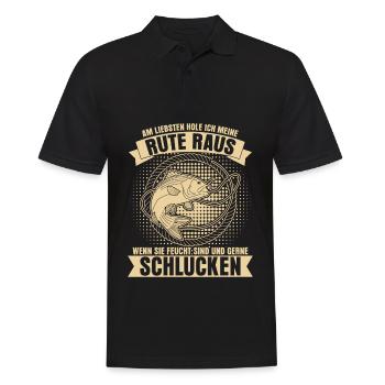 Angler Fischer feuchter Fisch Angeln - Männer Poloshirt - Schwarz - Vorne - Kai (181cm)
