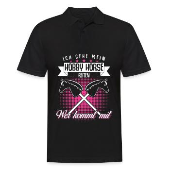 Hobby Horse Hobbyhorsing Hobbyhorse - Männer Poloshirt - Schwarz - Vorne - Kai (181cm)