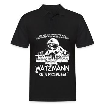 Watzmann Wandern Witz Watzmannmassiv - Männer Poloshirt - Schwarz - Vorne - Kai (181cm)