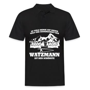 Watzmann Wanderung Berg Watzmannmassiv - Männer Poloshirt - Schwarz - Vorne - Kai (181cm)