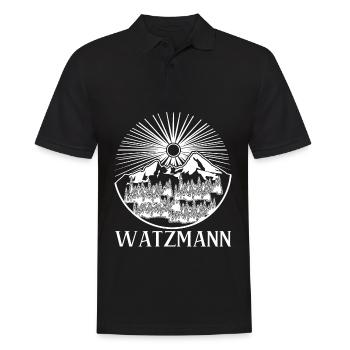 Watzmannmassiv Watzmann - Männer Poloshirt - Schwarz - Vorne - Kai (181cm)