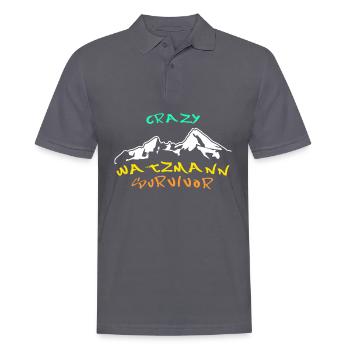 Watzmann saying Watzmann massif - Men's Polo Shirt - charcoal grey - Front - Nico (186cm)