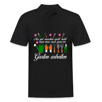 Garten Galabau Galabauer Gärtner - Männer Poloshirt - Schwarz - Vorne - Kai (181cm)
