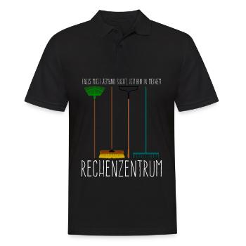 Galabauer Rechenzentrum Gärtner Galabau - Männer Poloshirt - Schwarz - Vorne - Kai (181cm)