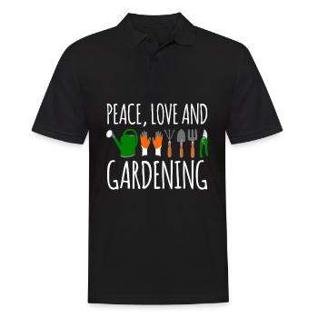 Garden Hobby Gardener Gardener Gala Builder - Men's Polo Shirt - black - Front - Kai (181cm)