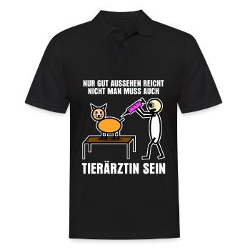 Tierärztin Tierarztpraxis Tiermedizin - Männer Poloshirt - Schwarz - Vorne - Kai (181cm)
