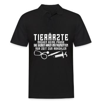Tierarzt Tiermedizin Tierärztin - Männer Poloshirt - Schwarz - Vorne - Kai (181cm)