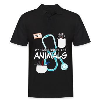 Veterinarian Veterinary Veterinary Medicine - Men's Polo Shirt - black - Front - Kai (181cm)