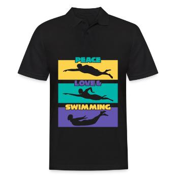 Entraîneur de natation de piscine - Polo Homme - noir - Devant - Kai (181cm)