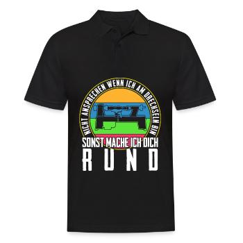 Drechsler Drechselbank Drechseln - Männer Poloshirt - Schwarz - Vorne - Kai (181cm)