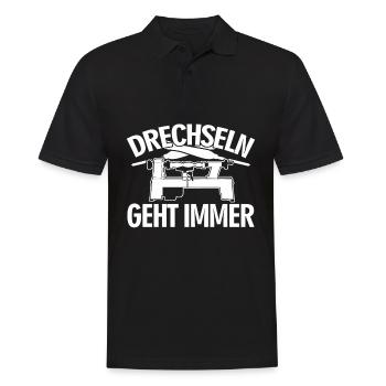 Drechseln Drechselbank Drechsler - Männer Poloshirt - Schwarz - Vorne - Kai (181cm)