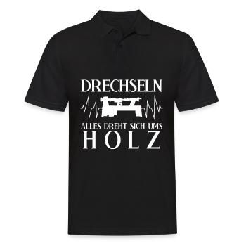 Drechseln Drechsler Drechselbank - Männer Poloshirt - Schwarz - Vorne - Kai (181cm)