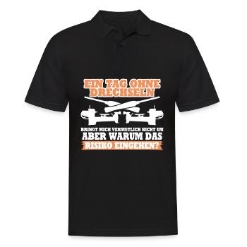 Drechseln Witz Drechselbank Drechsler - Männer Poloshirt - Schwarz - Vorne - Kai (181cm)