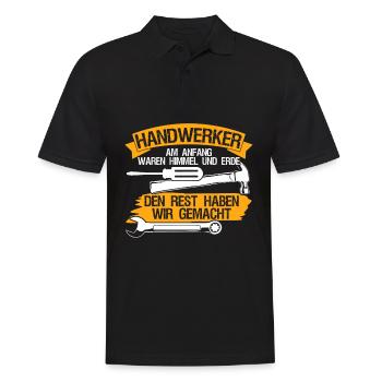 Handwerker Spruch Handwerk - Männer Poloshirt - Schwarz - Vorne - Kai (181cm)