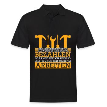 Handwerker Witz Handwerk - Männer Poloshirt - Schwarz - Vorne - Kai (181cm)