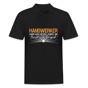 Handwerker Werkstatt Durst Handwerk - Männer Poloshirt - Schwarz - Vorne - Kai (181cm)