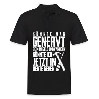 Genervter Handwerker Handwerk - Männer Poloshirt - Schwarz - Vorne - Kai (181cm)