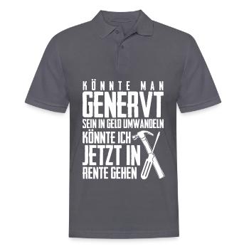 Genervter Handwerker Handwerk - Männer Poloshirt - Anthrazit - Vorne - Nico (186cm)
