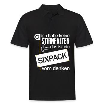 Handwerker Sixpack Handwerk - Männer Poloshirt - Schwarz - Vorne - Kai (181cm)