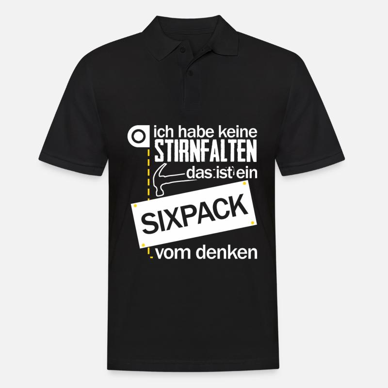 Handwerker Sixpack Handwerk - Männer Poloshirt - Schwarz