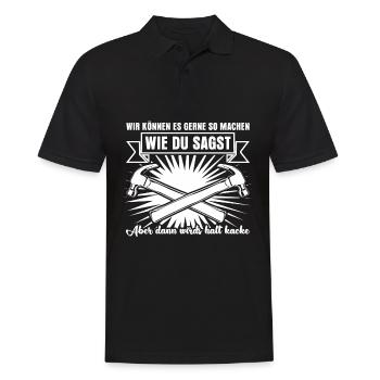 Handwerker Werkzeug Werkstatt Handwerk - Männer Poloshirt - Schwarz - Vorne - Kai (181cm)