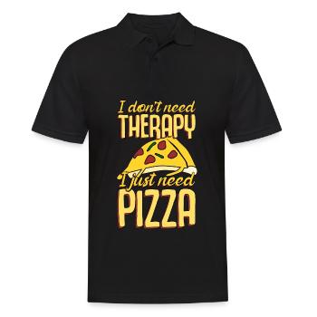Pizza Pizza Baker drôle de pizzaria - Polo Homme - noir - Devant - Kai (181cm)