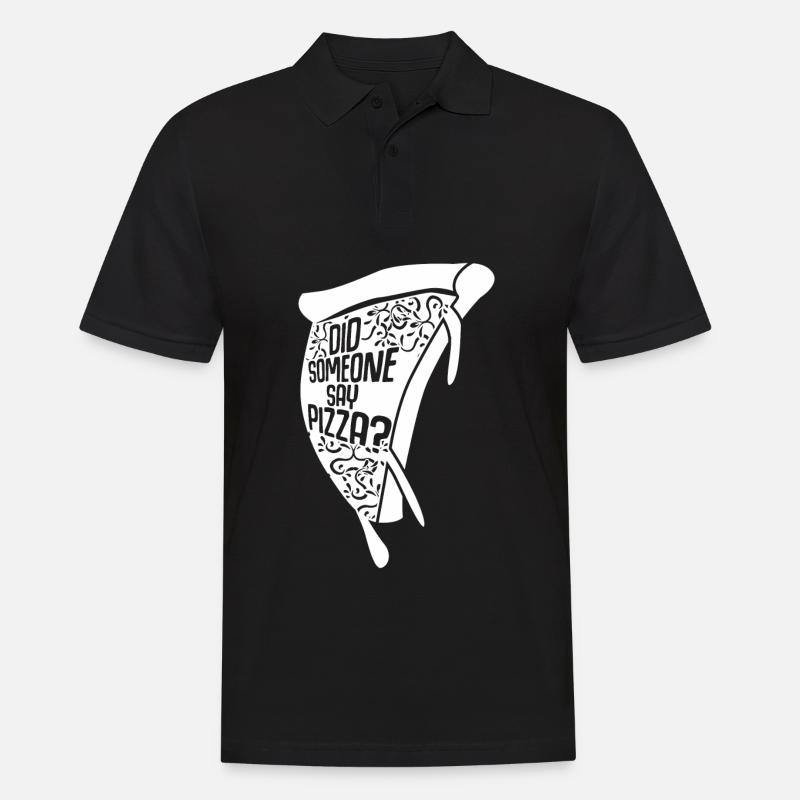 Pizza Pizzabäcker Spruch Pizzaria - Männer Poloshirt - Schwarz
