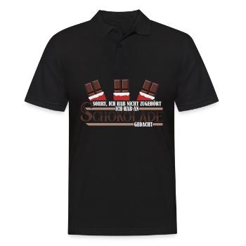 Schokolade Vollmilchschokolade - Männer Poloshirt - Schwarz - Vorne - Kai (181cm)