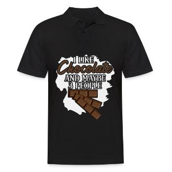 Jogue au chocolat Chocolat au lait - Polo Homme - noir - Devant - Kai (181cm)