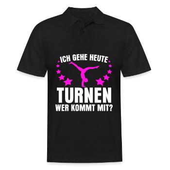 Turnen Gymnastik Turnerin - Männer Poloshirt - Schwarz - Vorne - Kai (181cm)