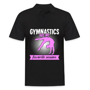 Gymnastics RSG Turnerin Turnen - Männer Poloshirt - Schwarz - Vorne - Kai (181cm)