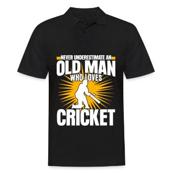 Cricket Cricketers Cricket team - Men's Polo Shirt - black - Front - Kai (181cm)