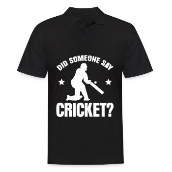 Cricket Cricket team Cricketers - Men's Polo Shirt - black - Front - Kai (181cm)