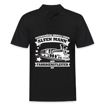 Fahrdienstleiter Züge Zugführer Zug - Männer Poloshirt - Schwarz - Vorne - Kai (181cm)