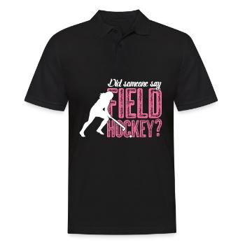 Field Hockey Girl Hockey Player - Men's Polo Shirt - black - Front - Kai (181cm)