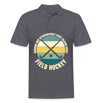 Field Hockey Retro Hockeyschläger - Männer Poloshirt - Anthrazit - Vorne - Nico (186cm)