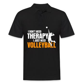 Volleyball Thérapie Volleyball Joueur de volleyball - Polo Homme - noir - Devant - Kai (181cm)