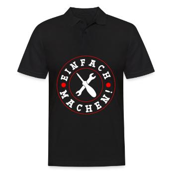 Heimwerker Einfach machen Heimwerken - Männer Poloshirt - Schwarz - Vorne - Kai (181cm)